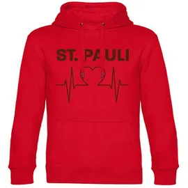 multifanshop St. Pauli Hoodie 2023 rot Erwachsene Gr. XXL
