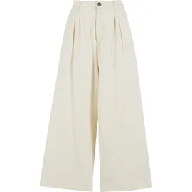URBAN CLASSICS Ladies Wide Leg Hosen Beige 28
