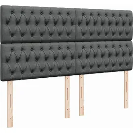vidaXL Boxspringbett 180 x 200 cm Dunkelgrau