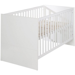 roba® Kinderbett Maren, Kombi-Bett, 70x140, weiß, höhenverstellbar, 3 Schlupfsprossen weiß