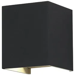 LED Wandleuchte, Up & Down, Lichtkegel einstellbar, L 10 cm