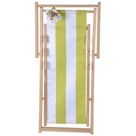 Eichhorn Kinder-Sonnenstuhl 43 x 99 cm grün-weiß gestreift klappbar