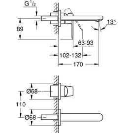 Grohe Eurosmart Cosmopolitan Einhandmischer (19381000)
