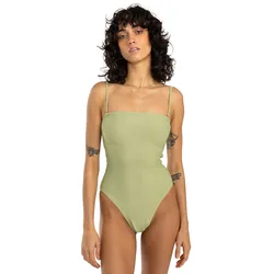 Badeanzug BILLABONG "Tanlines", Damen, Gr. XS, grün (avocado), Recycling-Polyester, Badeanzüge