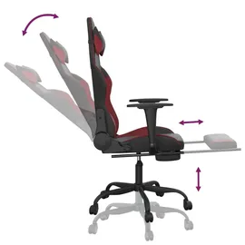 vidaXL Gaming-Stuhl Kunstleder Schwarz