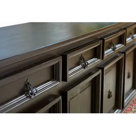 1a Direktimport Großes Sideboard MEXICO KOLONIAL, schwarz-braun kolonialfarben lackiert, Pinie Massivholz
