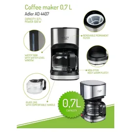 Adler AD 4407 schwarz/grau