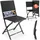 CASARIA Klappstuhl Rom 55 x 70 x 106 cm schwarz 2 St.