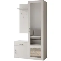 ax living Garderobenschrank AX Living 100 x 180,5 x 35 cm Weiß/Kiefer