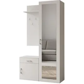 ax living Garderobenschrank AX Living 100 x 180,5 x 35 cm Weiß/Kiefer
