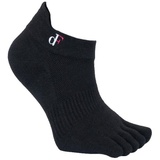 Vibram Unisex 100 dF Toe Socks Run No Show schwarz 37-40