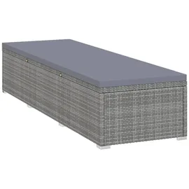 vidaXL Sonnenliege 200 x 63 x 76 cm Grau
