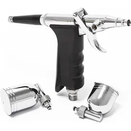 Wiltec Airbrush Pistole Typ 116 schwarz/silber 0,3mm