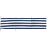 Bo-Camp Strand Windschutz, 350x90cm, blau/weiß