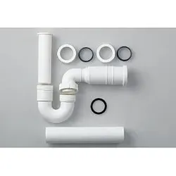 LAUFEN Ablaufverbindung H8949750000001 flexibel, mit Siphon für Waschtisch/Bidet