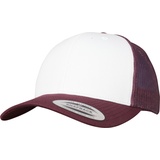 Flexfit Retro Trucker Colored Front Kappe Maroon/White One Size