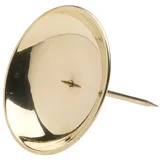 Nklaus Adventskranz Kerzenhalter mit Dorn Ø8cm Messing Gold Glanz poliert Dekoration Oberfläche glatt 10659