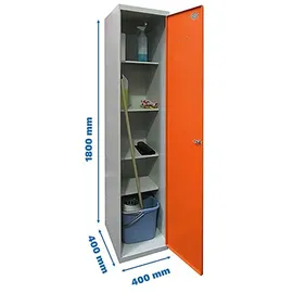simonlocker montadas Prof.dism.cleaning 180 x 40 x 40 cm Grey/Orange