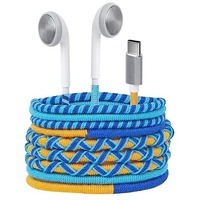URIZONS USB C Kopfhörer Typ C Ohrhörer bunt - In-Ear Kopfhörer geflochten mit Mikrofon Lautstärkeregler und Pure Sound Ohrhörer für Huawei Samsung Google Pixel (44#)