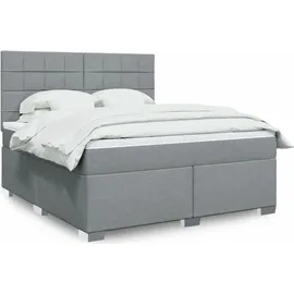 vidaXL Boxspringbett 180 x 200 cm Hellgrau