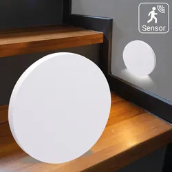 LED Treppenleuchten mit Bewegungsmelder rund weiß 1,5W - Lichtfarbe: Neutralweiß...