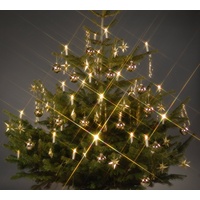 TRANGO LED-Lichterkette, 340047 LED Weihnachtskerzen mit 24x IP44 warmweißem LED Kerzen für Außenbereich - Weihnachtslichter - Beleuchtung – Christbaumbeleuchtung – LED Weihnachtsbaum Beleuchtung - Weihnachtsbeleuchtung
