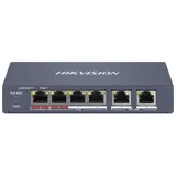 Hikvision DS-3E1106HP-EI Managed Switch PoE (6 Ports), Netzwerk Switch, Blau