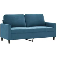 vidaXL 2-Sitzer-Sofa Blau 140 cm Samt