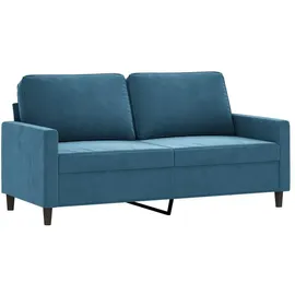vidaXL 2-Sitzer-Sofa Blau 140 cm Samt