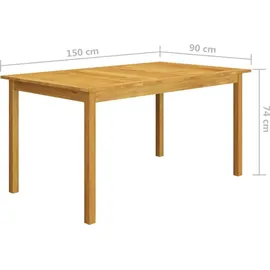 vidaXL Polyrattan Garten-Essgruppe 5-tlg. beige 3067763