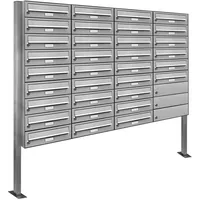 AL Briefkastensysteme 33er Premium Standbriefkasten Edelstahl Silber