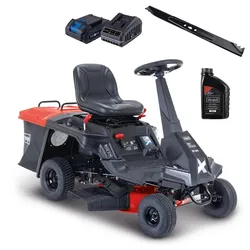 Scheppach Aufsitzrasenmäher MR230 6PS 61cm 150L Hybrid-Start + Öl + 2.Messer