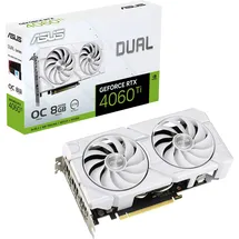 Asus Dual GeForce RTX 4060 Ti EVO White OC, DUAL-RTX4060TI-O8G-EVO-WHITE, 8GB GDDR6, HDMI, 3x DP (90YV0J4B-M0NA00)