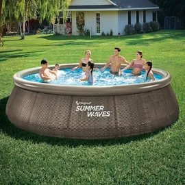 Summer Waves Quick Up Pool 457 x 107 cm inkl. Filterpumpe, Leiter und Abdeckplane