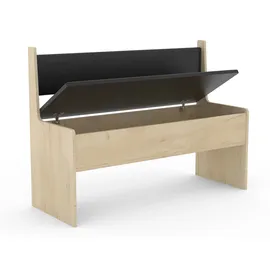 VCM Truhenbank Esal Anthrazit/Honig-Eiche 110 x 42 x 80 cm