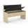 VCM Truhenbank Esal Anthrazit/Honig-Eiche 110 x 42 x 80 cm