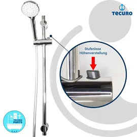 tecuro ew-100 Brauseset mit 5 Funktionen Chrom 160 cm