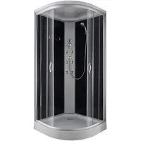 Komplettdusche SANOTECHNIK, silber (chromfarben), B:90cm H:215cm T:90cm, Duschkabinen, inkl. Kopf-Regenbrause
