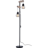 GLOBO Stehlampe Vintage Holz Stehleuchte Industrial Design Standleuchte Retro,