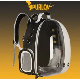 purlov Haustier Rucksack 10 kg Schwarz