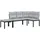vidaXL Gartenbank-Set 3-tlg. 63 x 78 x 63 cm Schwarz