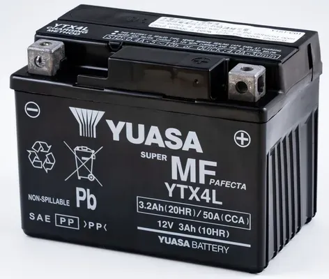 YUASA Starterbatterie ytx4l 12V 68Ah 50A für HONDA YAMAHA KYMCO