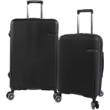 Brookstone Luggage Nelson Hardside Spinner Gepäck-Set, 2-teilig, Schwarz, 2 Piece Set, Nelson 2-teiliges Hartschalen-Trolley-Set