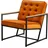 KAWOLA Sessel ARLY Velvet 70 x 80 x 80 cm Cognac