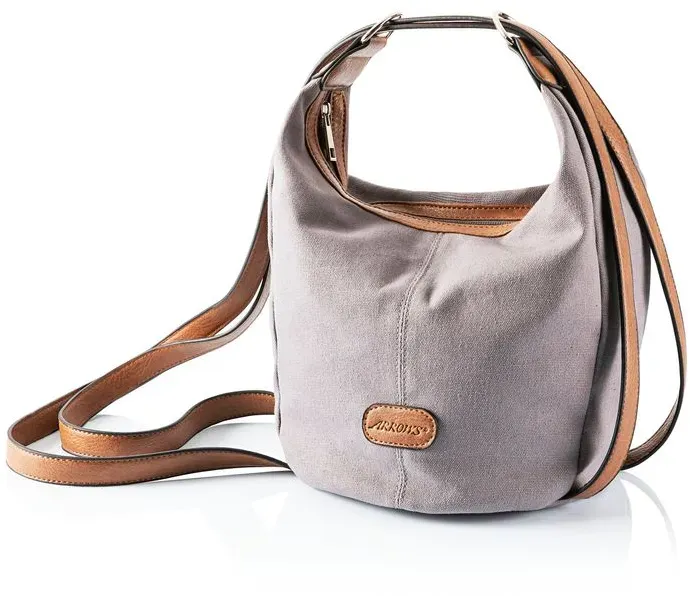 Arrows Schulter- Und Rucksacktasche "Emmi"  Canvas (Farbe: Grau)