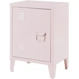 [en.casa] Nachttisch, Nachtschrank Inari Türgriff rechts Stahl Rosa