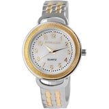 Excellanc Damen-Spangenuhr Metall Perlmutt Mode Elegant Analog Quarz 1800234 (silberfarbig goldfarbig)