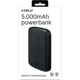 CELLY PBE5000EVO PowerBank 10,5 W 5000 mAh Schwarz - Schwarz