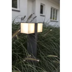 Lutec 7193801118 LED rotierenden Außenstehleuchte Cuba 1x23W | 3000K | IP54 - 2x verstellbarer Kopf