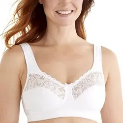 Swegmark BH True Beauty Fairtrade Soft Bra Weiß Baumwolle G 75 Damen